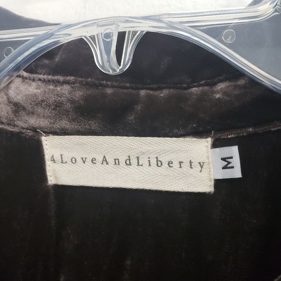 Johnny Was 4 Love And Liberty Lura Velvet Blouse in Brown Size Medium - Picture 11 of 14